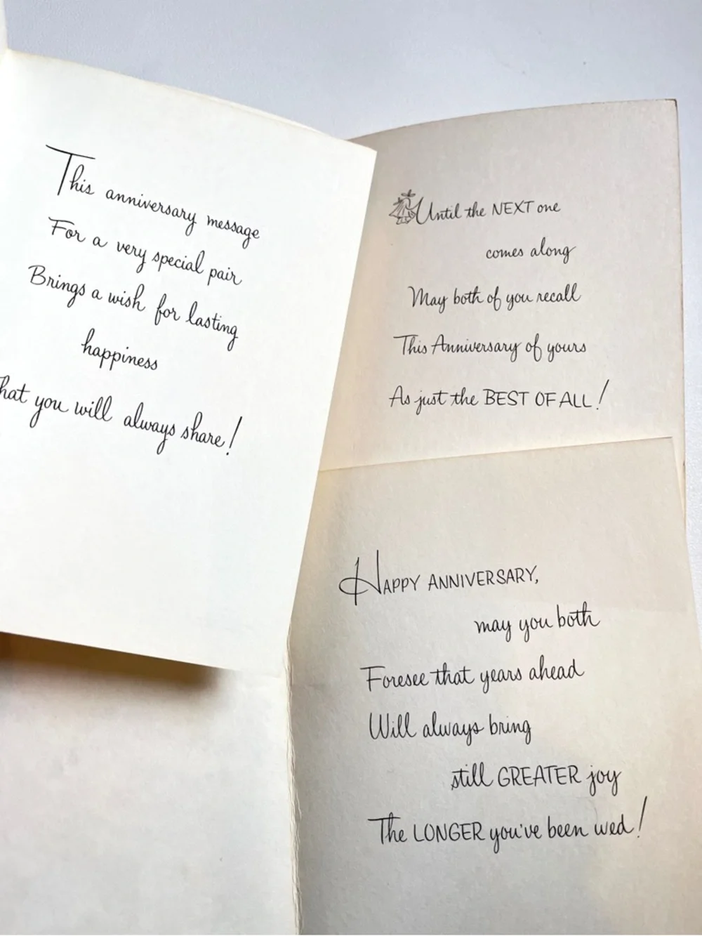 Vintage Wedding Cards Anniversary Cards in Box Unused 1960s Bridal Wishes